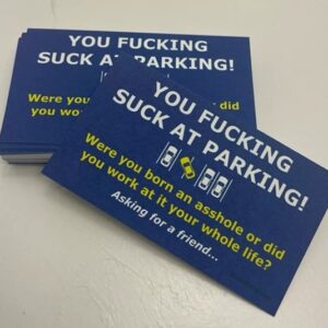 Parking Card - You f*cking suck